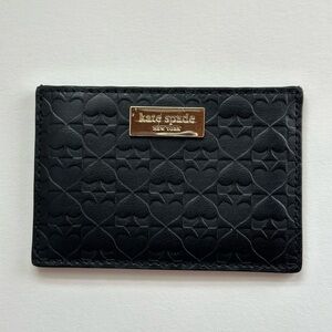 Kate Spade Card Holder Black Gold Hardware
